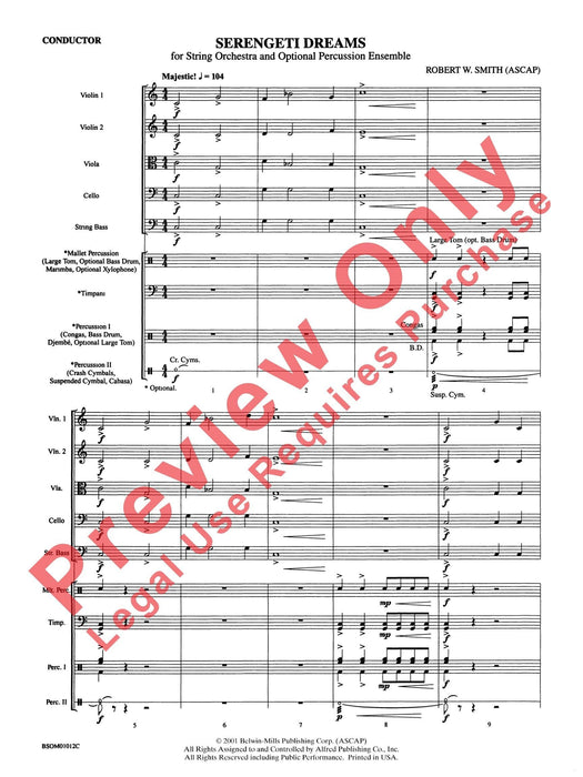 Serengeti Dreams (with Opt. Percussion Ensemble) 擊樂器 總譜 | 小雅音樂 Hsiaoya Music