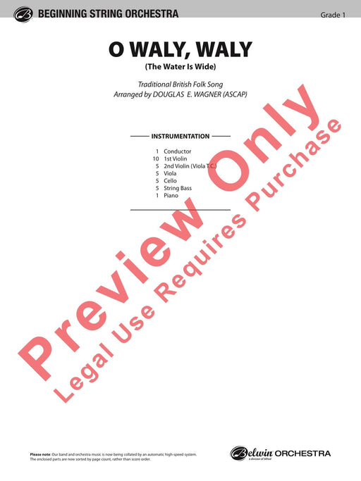 O Waly, Waly (The Water Is Wide) 總譜 | 小雅音樂 Hsiaoya Music