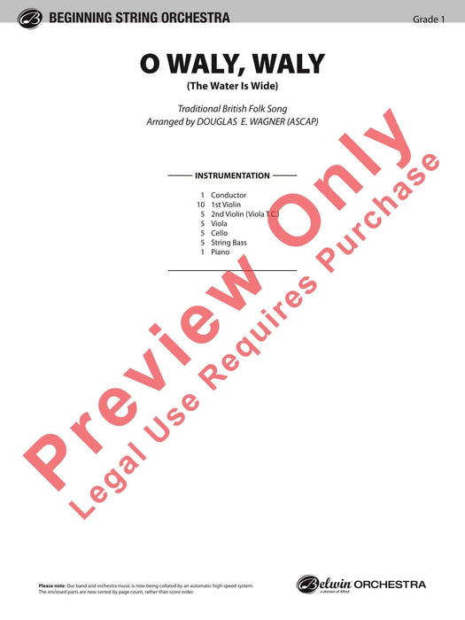 O Waly, Waly (The Water Is Wide) 總譜 | 小雅音樂 Hsiaoya Music