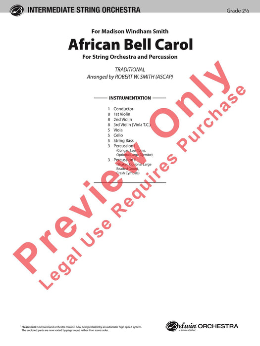 African Bell Carol (for String Orchestra and Percussion) 耶誕頌歌 弦樂團擊樂器 | 小雅音樂 Hsiaoya Music