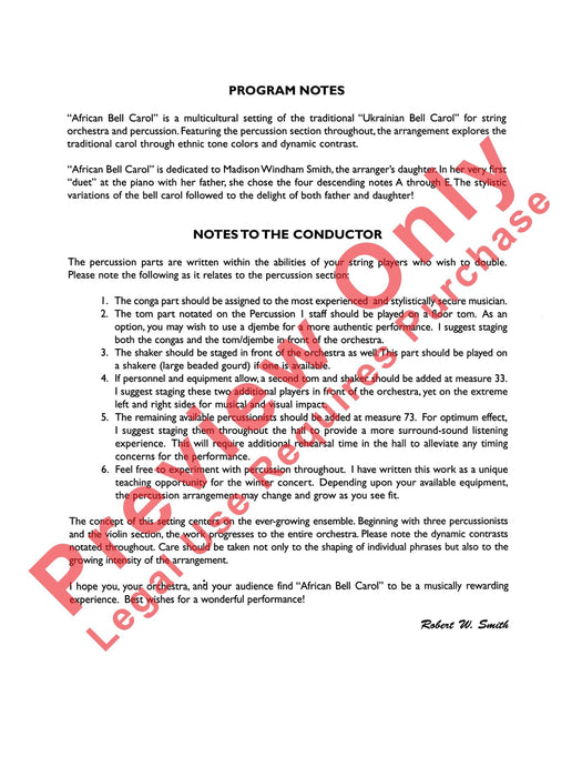 African Bell Carol (for String Orchestra and Percussion) 耶誕頌歌 弦樂團擊樂器 | 小雅音樂 Hsiaoya Music