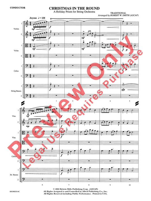 Christmas in the Round (A Holiday Prism for String Orchestra) 弦樂團 總譜 | 小雅音樂 Hsiaoya Music