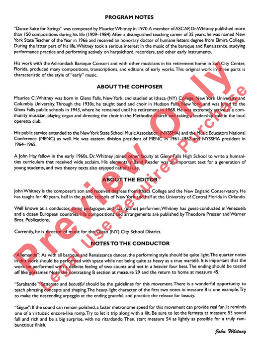 Dance Suite for Strings (I. Allemande, II. Sarabande, III. Gigue) 舞蹈組曲 弦樂 阿勒芒德薩拉班德 基格 總譜 | 小雅音樂 Hsiaoya Music