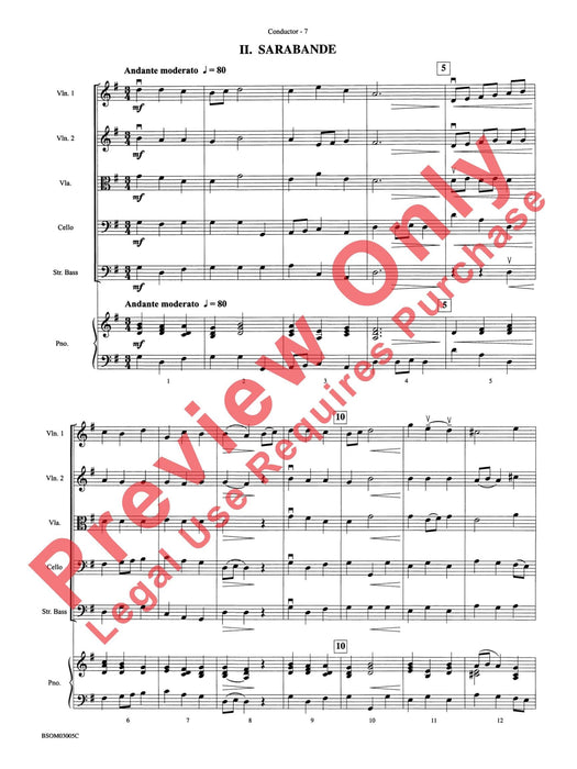 Dance Suite for Strings (I. Allemande, II. Sarabande, III. Gigue) 舞蹈組曲 弦樂 阿勒芒德薩拉班德 基格 總譜 | 小雅音樂 Hsiaoya Music