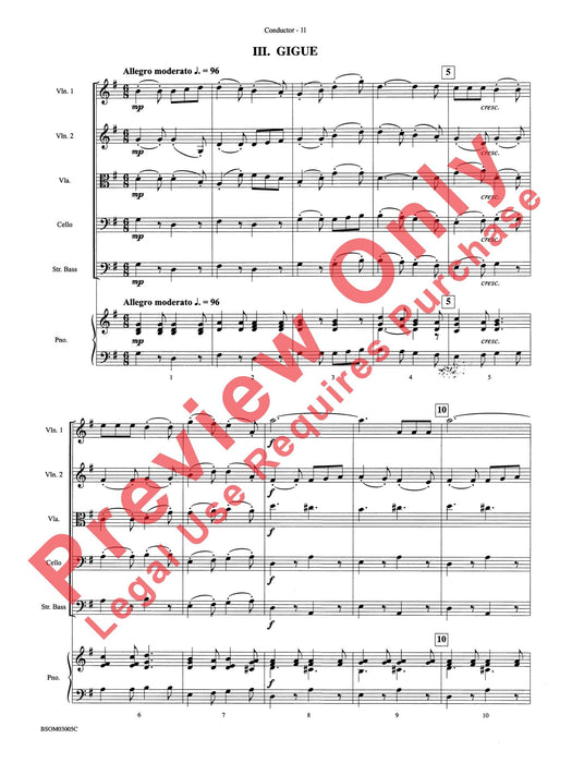 Dance Suite for Strings (I. Allemande, II. Sarabande, III. Gigue) 舞蹈組曲 弦樂 阿勒芒德薩拉班德 基格 | 小雅音樂 Hsiaoya Music