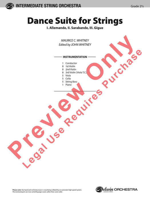 Dance Suite for Strings (I. Allemande, II. Sarabande, III. Gigue) 舞蹈組曲 弦樂 阿勒芒德薩拉班德 基格 | 小雅音樂 Hsiaoya Music