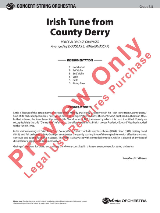 Irish Tune from County Derry 總譜 | 小雅音樂 Hsiaoya Music