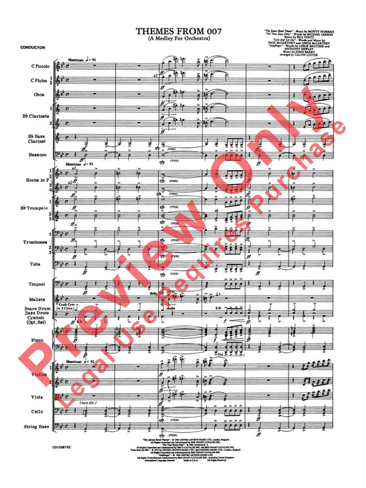 Themes from 007 A Medley for Orchestra 組合曲 管弦樂團 總譜 | 小雅音樂 Hsiaoya Music