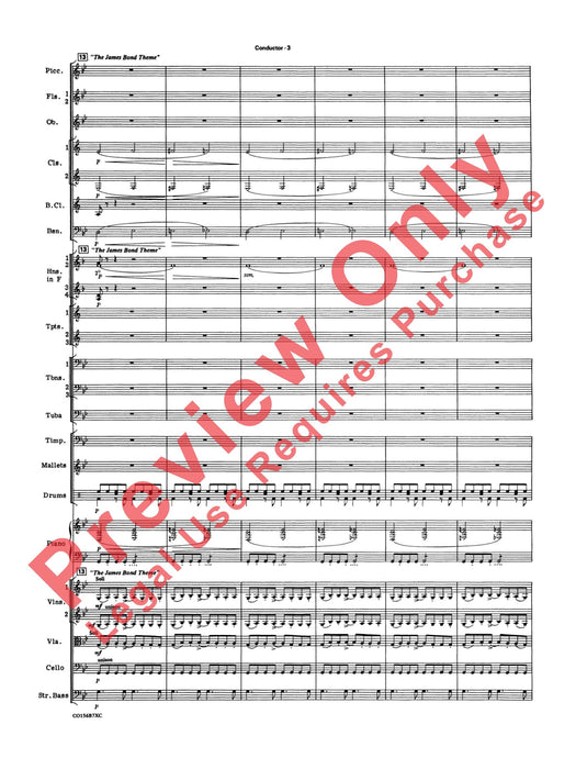 Themes from 007 A Medley for Orchestra 組合曲 管弦樂團 總譜 | 小雅音樂 Hsiaoya Music