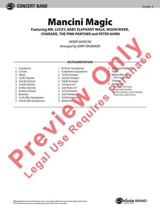 Mancini Magic 總譜 | 小雅音樂 Hsiaoya Music