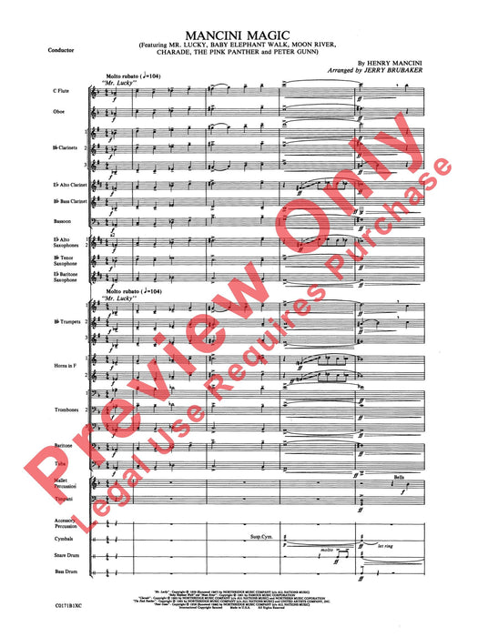 Mancini Magic 總譜 | 小雅音樂 Hsiaoya Music