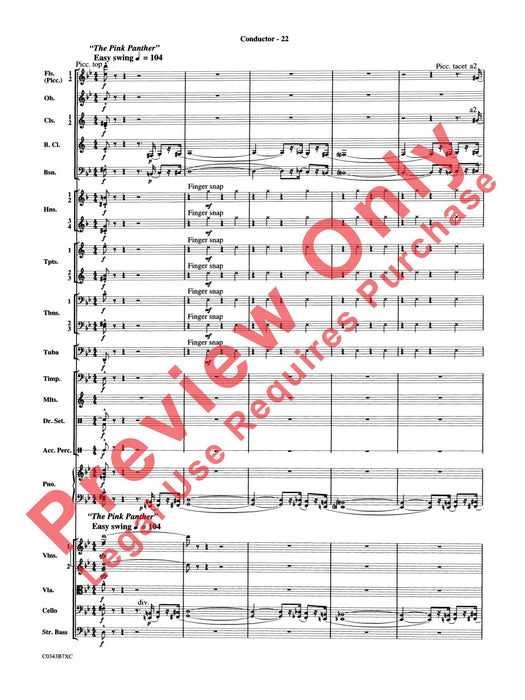 A Tribute to Henry Mancini 總譜 | 小雅音樂 Hsiaoya Music