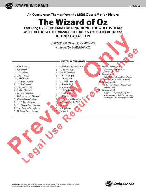 The Wizard of Oz 總譜 | 小雅音樂 Hsiaoya Music