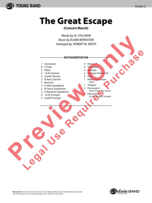 The Great Escape March 進行曲 總譜 | 小雅音樂 Hsiaoya Music