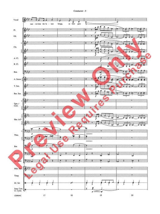 As Time Goes By Tenor Saxophone, Clarinet, Trombone or Vocal Solo 薩氏管 豎笛 長號 獨奏 總譜 | 小雅音樂 Hsiaoya Music