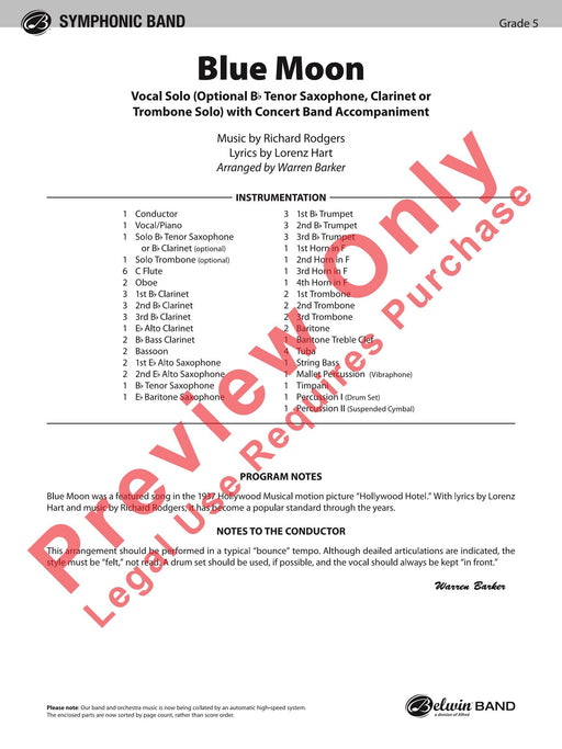 Blue Moon 總譜 | 小雅音樂 Hsiaoya Music