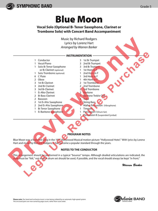 Blue Moon 總譜 | 小雅音樂 Hsiaoya Music