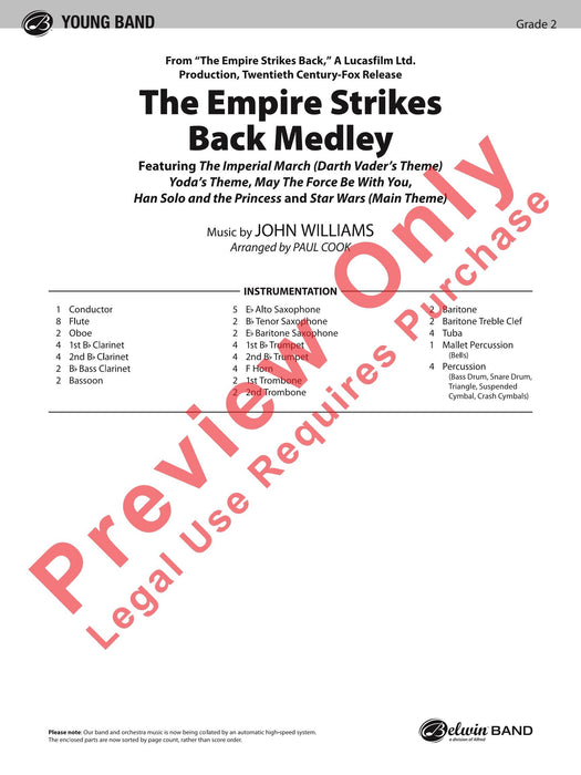 The Empire Strikes Back Medley Featuring: The Imperial March (Darth Vader's Theme) / Han Solo and the Princess 組合曲 進行曲 主題 獨奏 總譜 | 小雅音樂 Hsiaoya Music