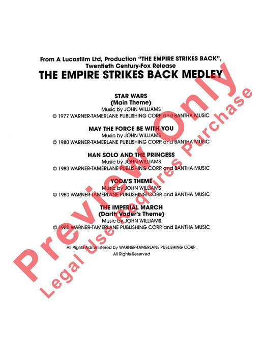 The Empire Strikes Back Medley Featuring: The Imperial March (Darth Vader's Theme) / Han Solo and the Princess 組合曲 進行曲 主題 獨奏 總譜 | 小雅音樂 Hsiaoya Music