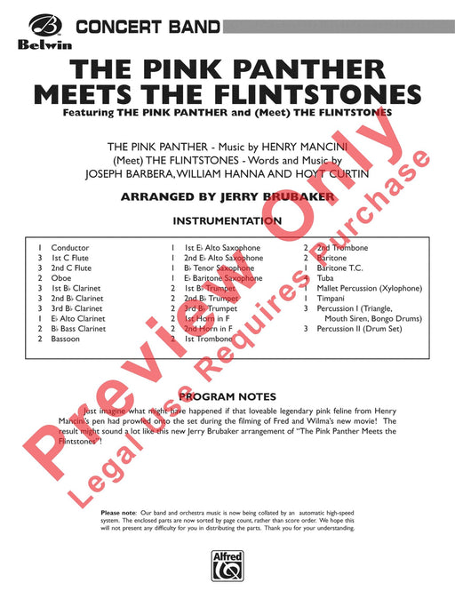 The Pink Panther Meets the Flintstones 總譜 | 小雅音樂 Hsiaoya Music