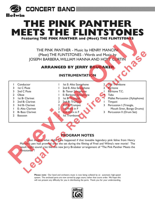 The Pink Panther Meets the Flintstones 總譜 | 小雅音樂 Hsiaoya Music