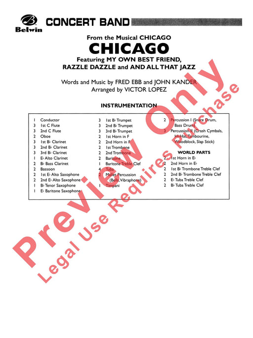 Chicago! (from the Musical Chicago!) Featuring: My Own Best Friend / Razzle Dazzle / And All That Jazz 爵士音樂 總譜 | 小雅音樂 Hsiaoya Music