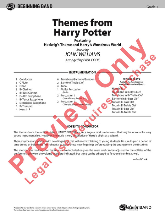 Harry Potter, Themes from Featuring: Hedwig's Theme / Harry's Wondrous World 主題 總譜 | 小雅音樂 Hsiaoya Music