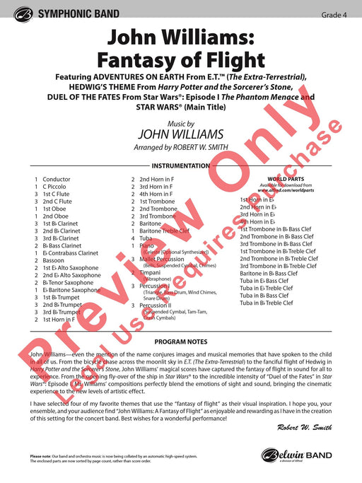 John Williams: Fantasy of Flight (Medley) Featuring: Adventures on Earth / Hedwig's Theme / Duel of the Fates / Star Wars ® (Main Title) 幻想曲 組合曲 主題 總譜 | 小雅音樂 Hsiaoya Music