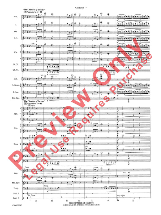 Harry Potter and the Chamber of Secrets, Symphonic Suite from 交響組曲 總譜 | 小雅音樂 Hsiaoya Music