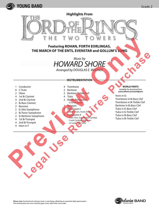 The Lord of the Rings: The Two Towers, Highlights from Featuring: Rohan / Forth Eorlingas / The March of the Ents / Evenstar / Gollum's Song 進行曲 | 小雅音樂 Hsiaoya Music
