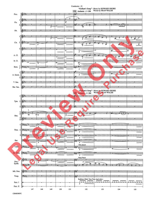 The Lord of the Rings: The Two Towers, Symphonic Suite from 交響組曲 總譜 | 小雅音樂 Hsiaoya Music