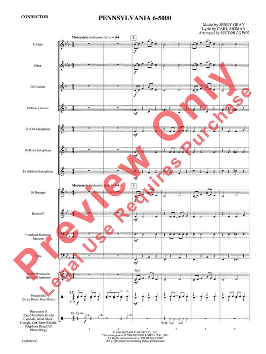 Pennsylvania 6-5000 總譜 | 小雅音樂 Hsiaoya Music
