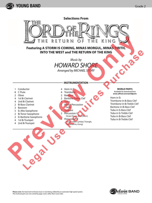The Lord of the Rings: The Return of the King, Selections from 總譜 | 小雅音樂 Hsiaoya Music