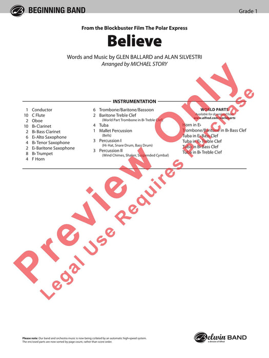 Believe (from The Polar Express) 總譜 | 小雅音樂 Hsiaoya Music