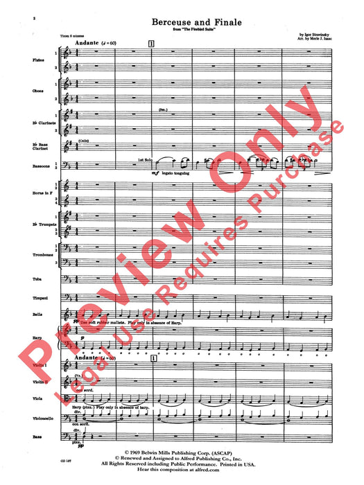 Berceuse & Finale 斯特拉溫斯基伊果 搖籃曲 終曲 總譜 | 小雅音樂 Hsiaoya Music
