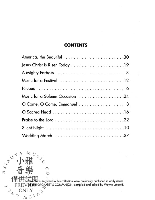 Calvin Hampton: Music for Organ Eleven Organ Solos 管風琴 管風琴 獨奏 | 小雅音樂 Hsiaoya Music