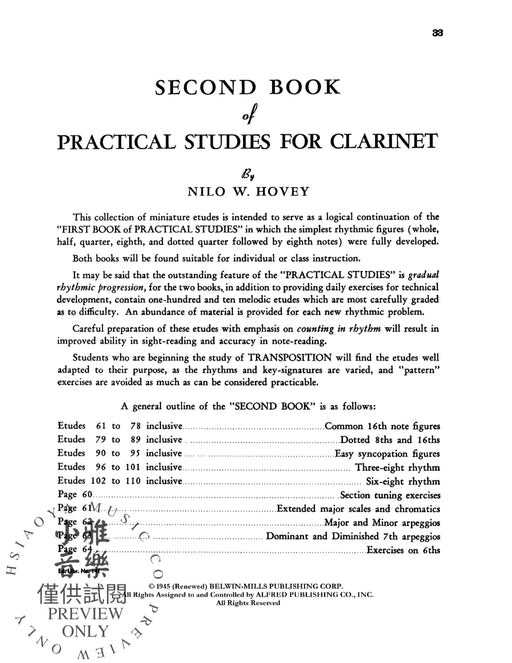 Practical Studies for Clarinet, Book II 豎笛 | 小雅音樂 Hsiaoya Music