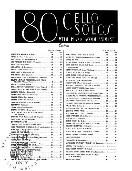 80 Cello Solos 大提琴 獨奏 | 小雅音樂 Hsiaoya Music