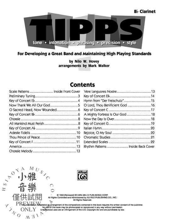 T-I-P-P-S for Bands: Tone * Intonation * Phrasing * Precision * Style For Developing a Great Band and Maintaining High Playing Standards 聲調 風格 | 小雅音樂 Hsiaoya Music