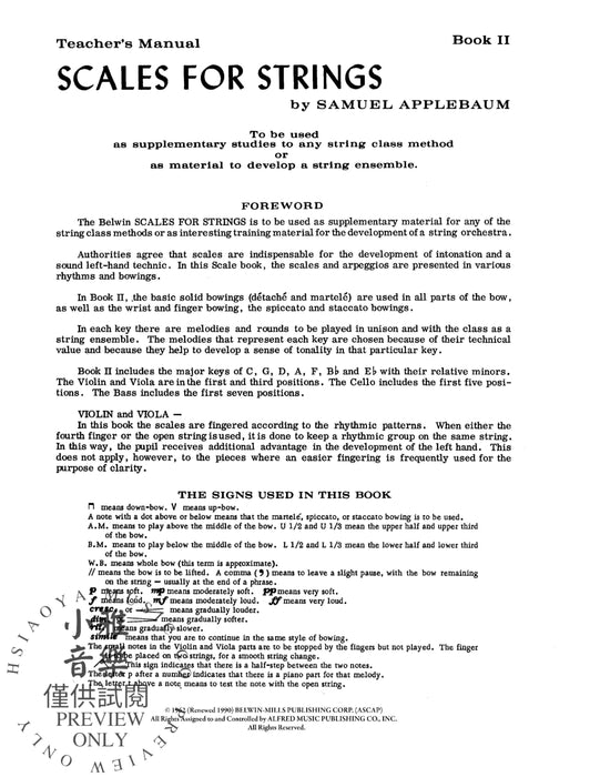 Scales for Strings, Book II 弦樂 | 小雅音樂 Hsiaoya Music