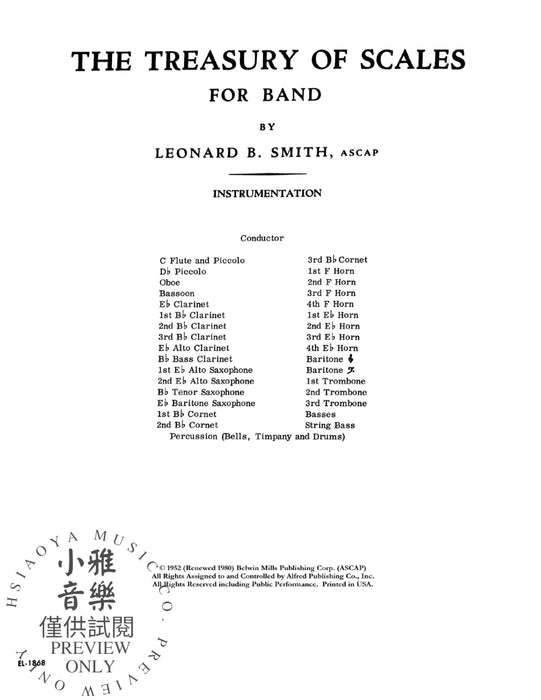 Treasury of Scales for Band and Orchestra 管弦樂團 | 小雅音樂 Hsiaoya Music