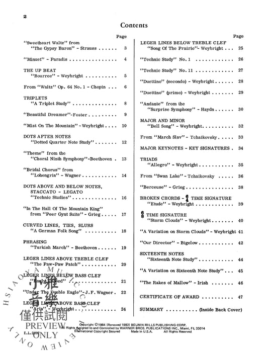 Belwin Piano Method, Book 3 鋼琴 | 小雅音樂 Hsiaoya Music