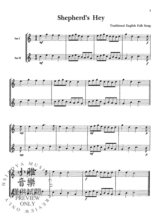 Belwin Master Duets (Saxophone), Easy Volume 1 二重奏 薩氏管 | 小雅音樂 Hsiaoya Music