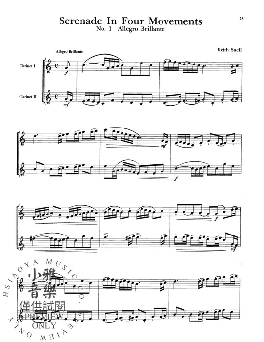 Belwin Master Duets (Clarinet), Intermediate Volume 1 二重奏 豎笛 | 小雅音樂 Hsiaoya Music