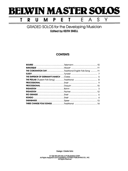 Belwin Master Solos, Volume 1 (Trumpet) 獨奏 小號 | 小雅音樂 Hsiaoya Music
