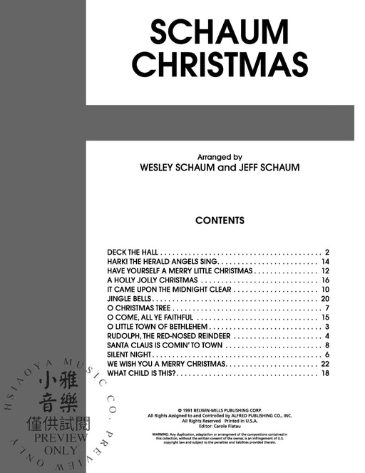 Schaum Christmas, A: The Red Book | 小雅音樂 Hsiaoya Music
