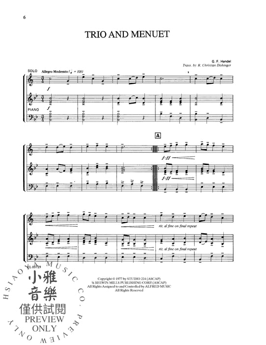 Classic Festival Solos (B-flat Bass Clarinet), Volume 1 Piano Acc. 獨奏 低音單簧管 鋼琴 | 小雅音樂 Hsiaoya Music