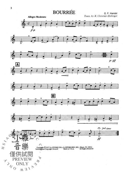 Classic Festival Solos (Horn in F), Volume 1 Solo Book 獨奏法國號 獨奏 | 小雅音樂 Hsiaoya Music