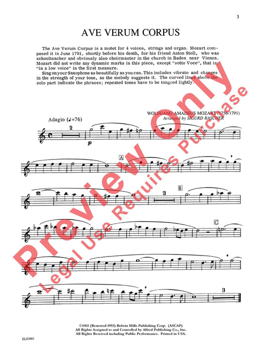 Classic Festival Solos (E-flat Alto Saxophone), Volume 2 Solo Book 獨奏 中音薩氏管 獨奏 | 小雅音樂 Hsiaoya Music