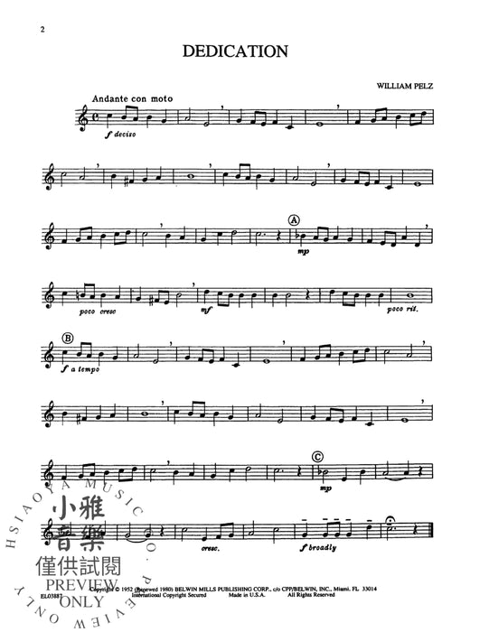 Classic Festival Solos (B-flat Trumpet), Volume 2 Solo Book 獨奏 小號 獨奏 | 小雅音樂 Hsiaoya Music